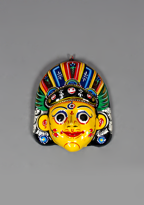 Handpainted Brahmayani Paper Mache Hanging Mask