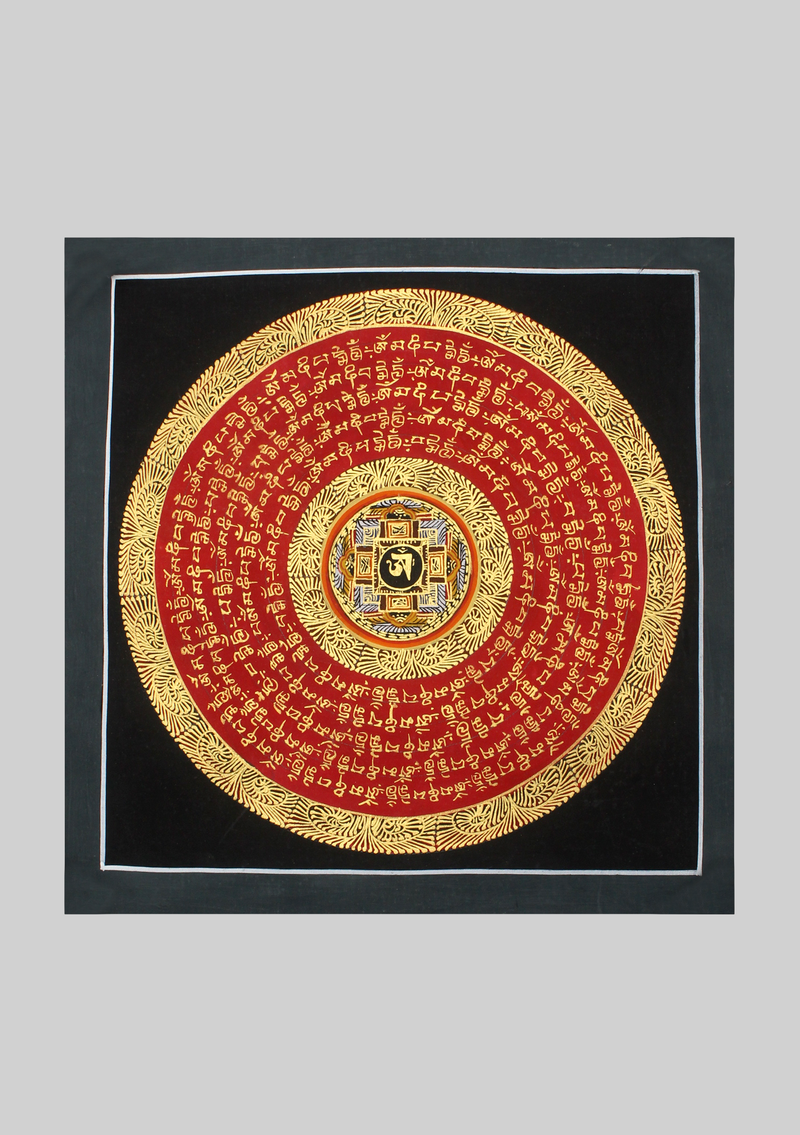 Tibetan Om Thangka Painting