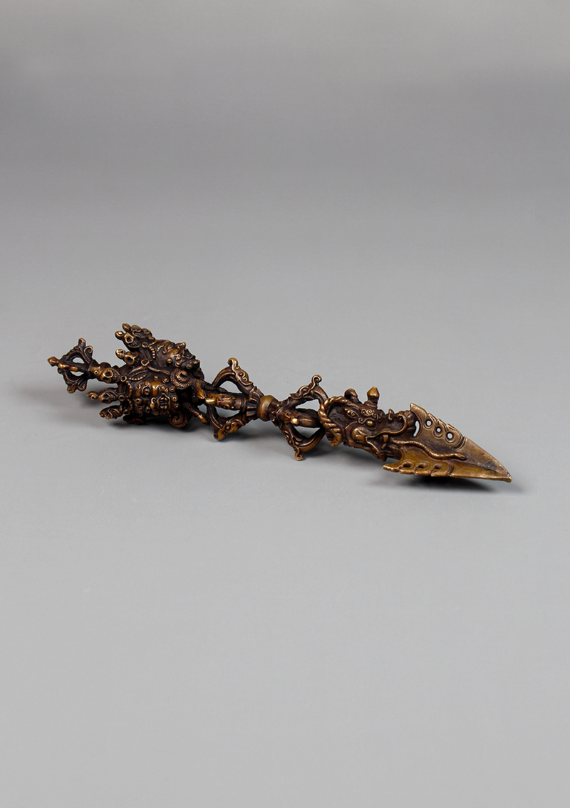 Copper  Oxydized  Phurba/Dagger 6" H