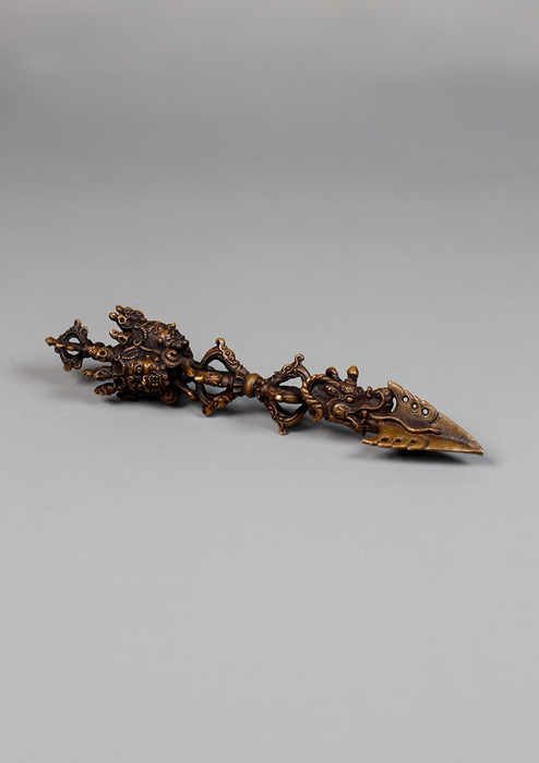 Copper  Oxydized  Phurba/Dagger 6" H