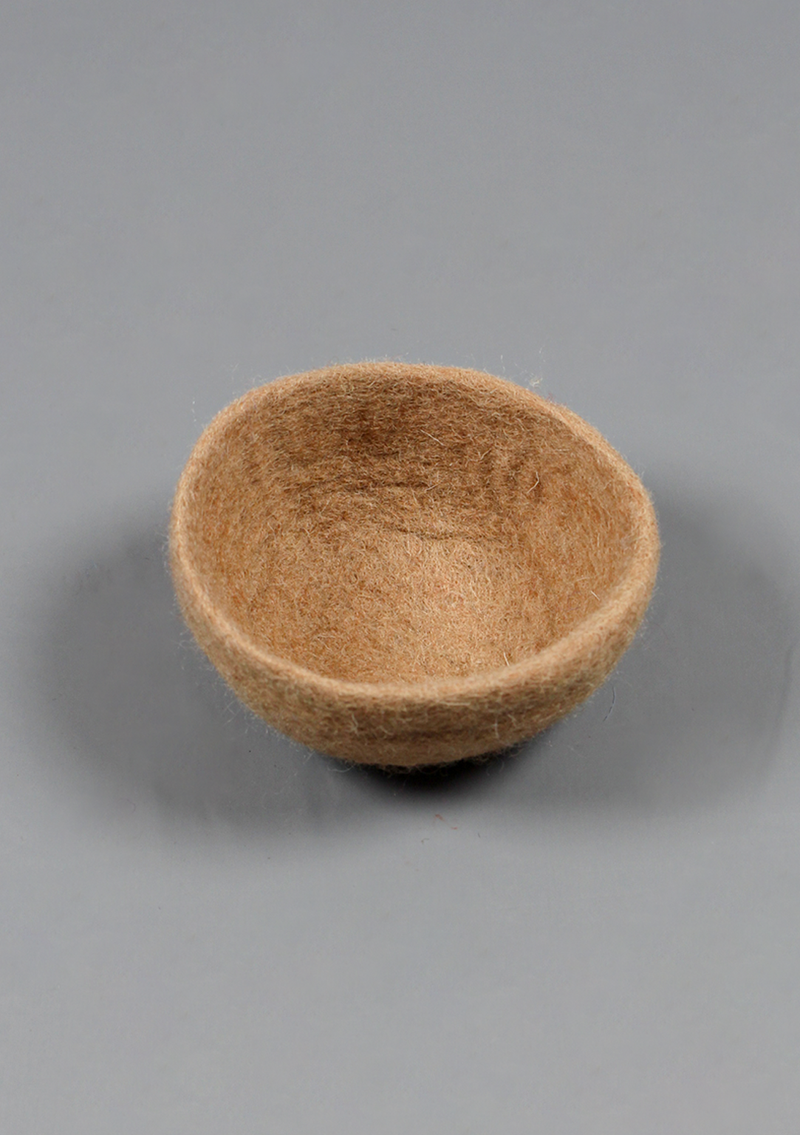 Handcrafted Mixed Color Nepal Felt Bowls 4"