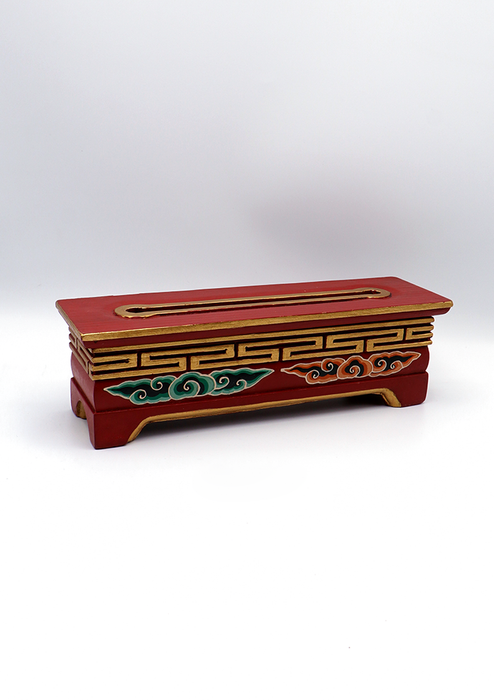 Traditonal Tibetan Handcrafted Clouds Wooden Incense Burner