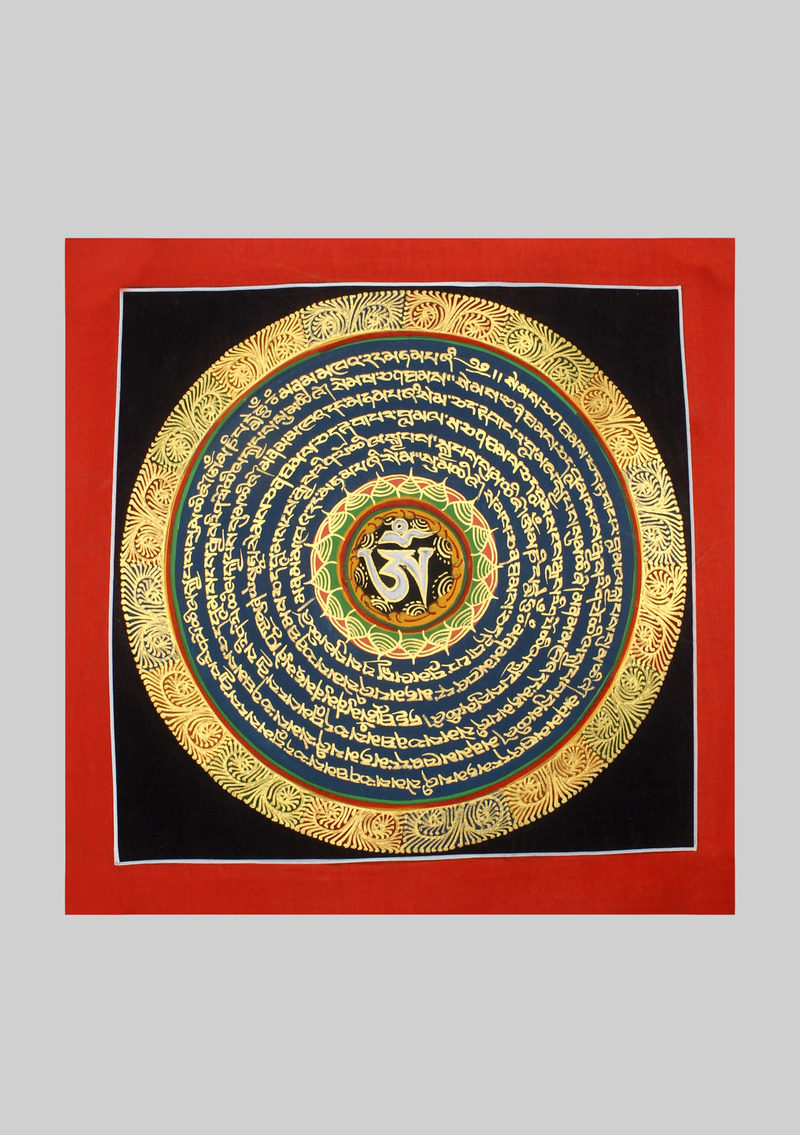 6 Line Tibetan Om Thangka Painting
