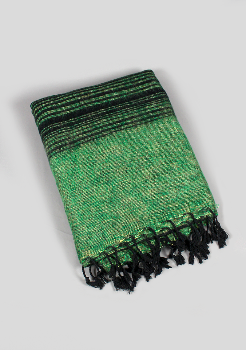 Handloomed Stripes Yak Wool Blanket - Colorful