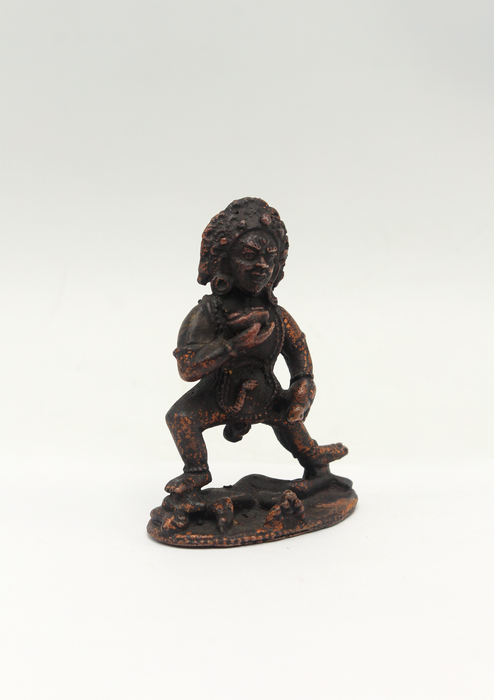 Copper Mini Black Jambala Statue 3"