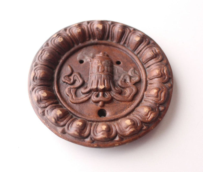 Auspicious Symbol Clay Incense Burner