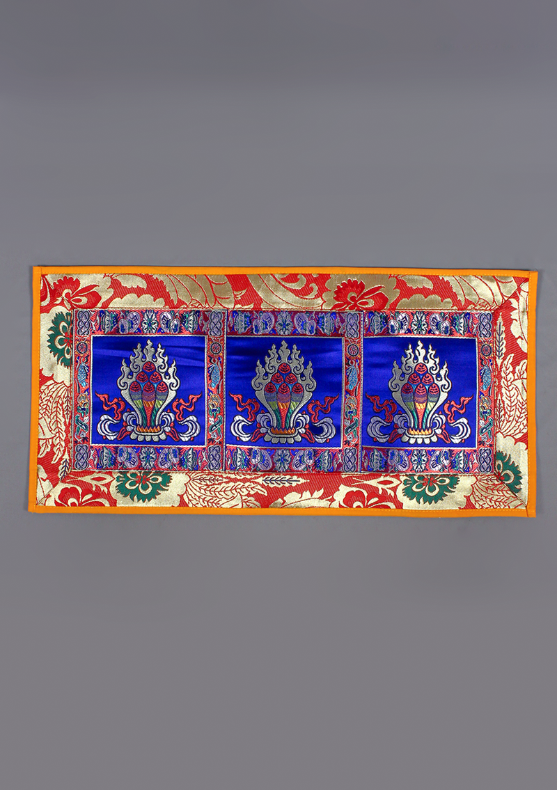 Tibetan Brocade Wish Fulfilling Jar Altar Cloth