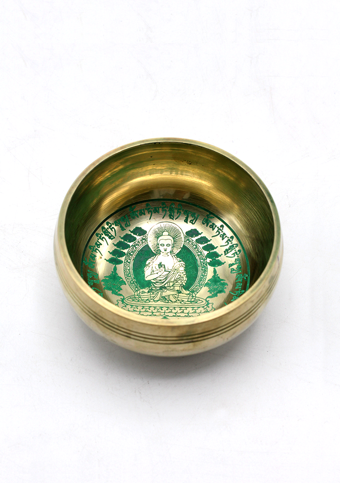 Singing Bowl with Buddhist Deities
