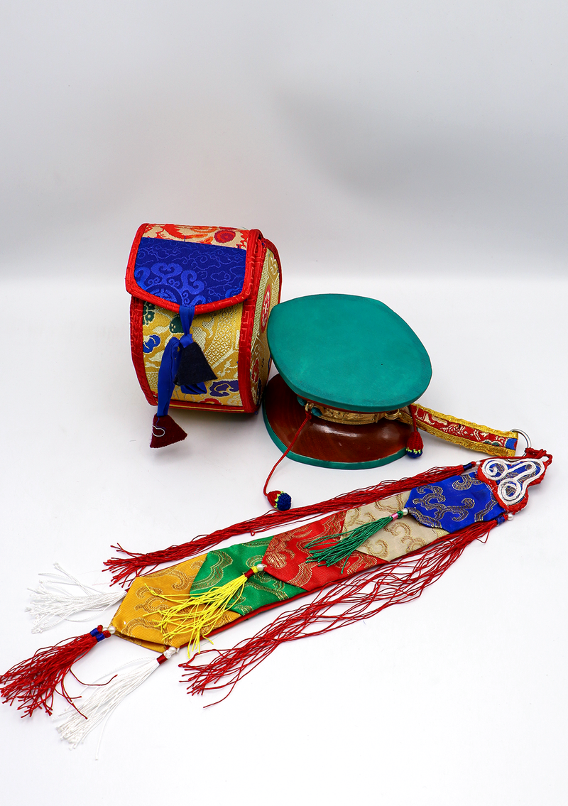 Hand Painted Wooden Chod Drum Damaru High Quality