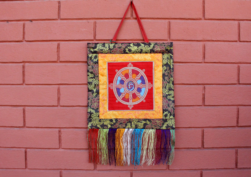 Tibetan Lukcy Symbol Wall Hanging Banner