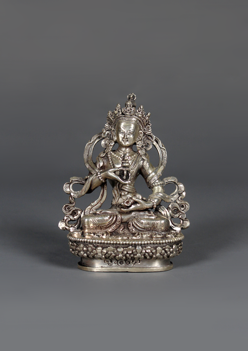 Sterling Silver 925  Vajrasattva Statue 9 cm