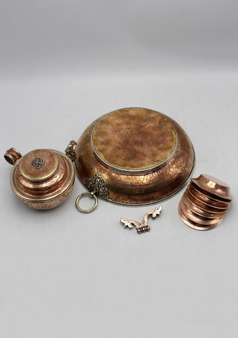 High Quality Jambala Water Offering Copper Set (Chutor)