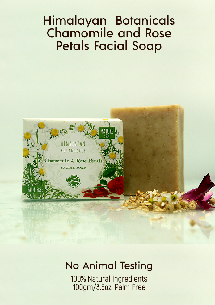 Himalayan Botanicals Chamomile and Rose Petals Herbal Soap