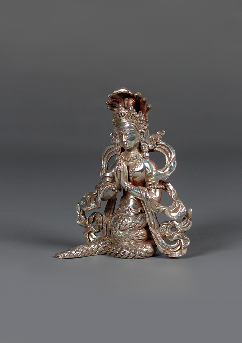 Sterling Silver 925 Nag Kanya Statue 9 cm