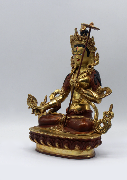 Partly Gold Plated Copper Chatra Tara 8.5" H