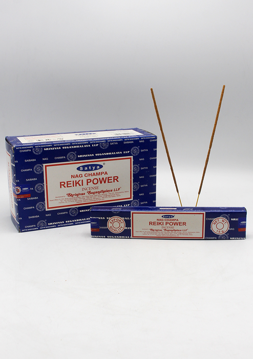 Satya Nagchampa Reiki Power Incense Sticks, Set of 12 Packs, Each 15 g
