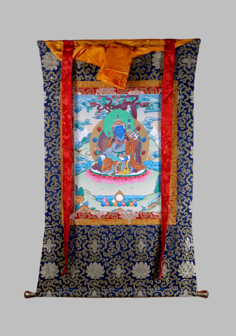 Guru Rinpoche  Brocade Thangka Painting