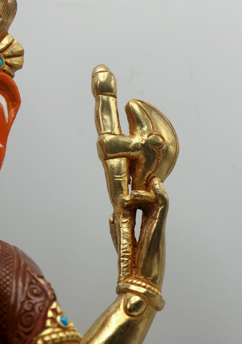 Ganesha 24 KG Gold Copper Statue 12"H SHREE GANESH