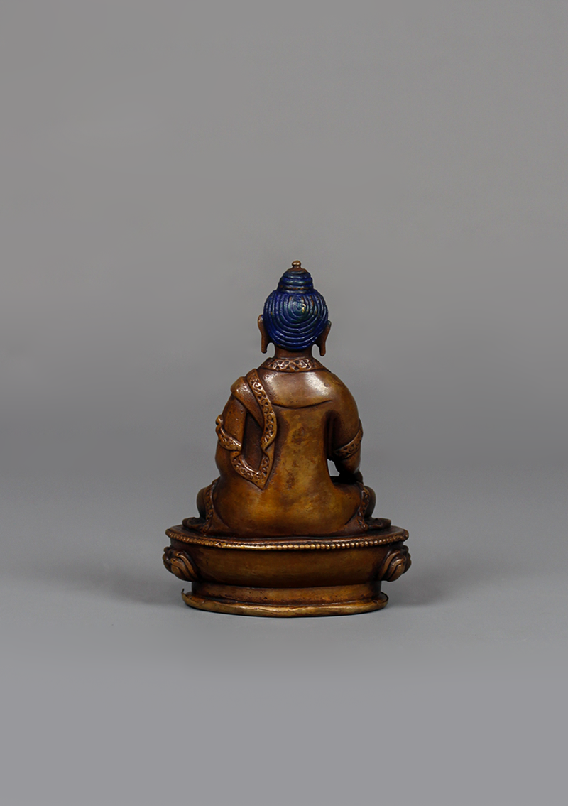 Copper Shakyamuni Buddha Statue 3.5" H