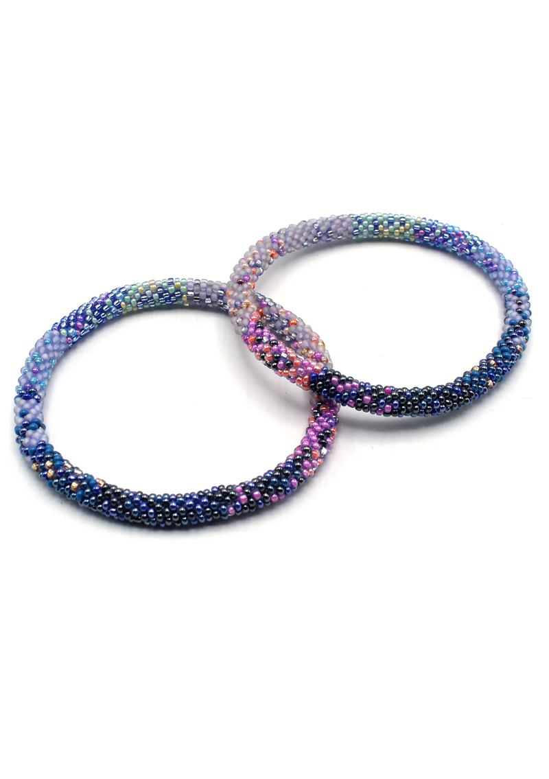 Vibrant Purple Beaded Anklet – Trendy Foot Jewelry