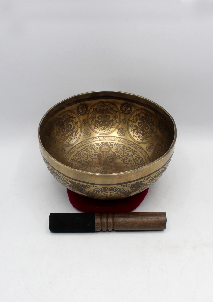 Hare Krishna Radha  Singing Bowl 8"