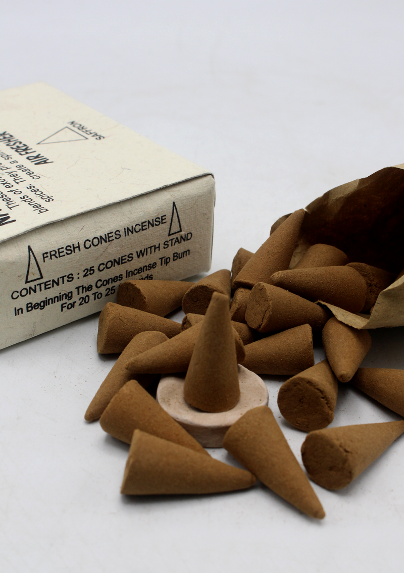 Saffron Tibetan Natural Cone Incense