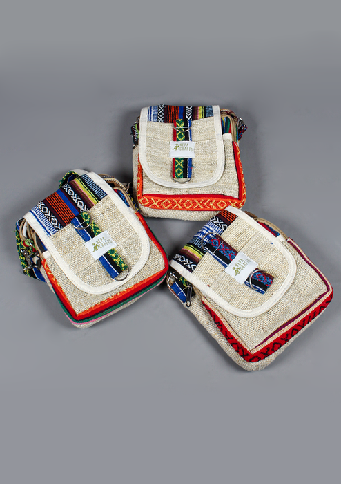 Hemp Travel Passport Cross body Bag