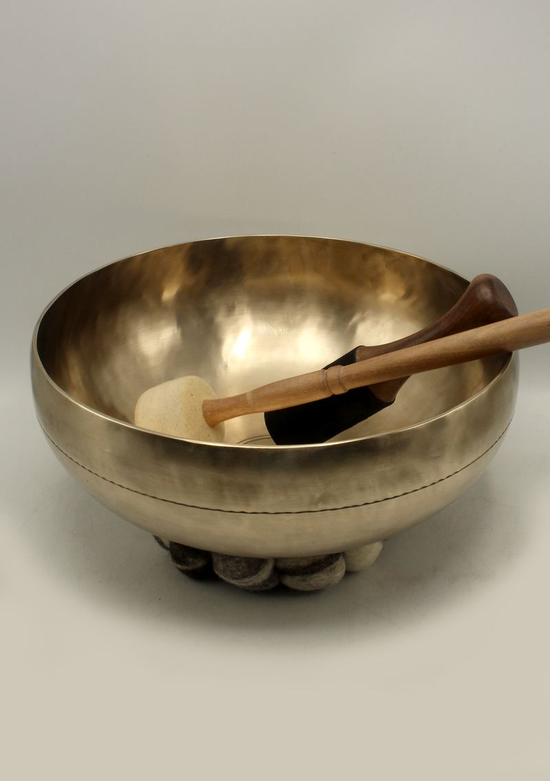 Tibetan Hand Hammered Large Sound Healing Singing Bowl 13"