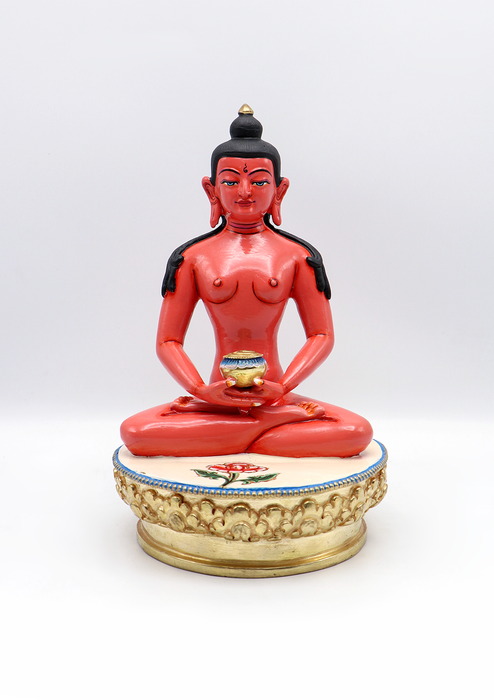 Hand-Painted Amitabha Buddha Statue 8.5"H