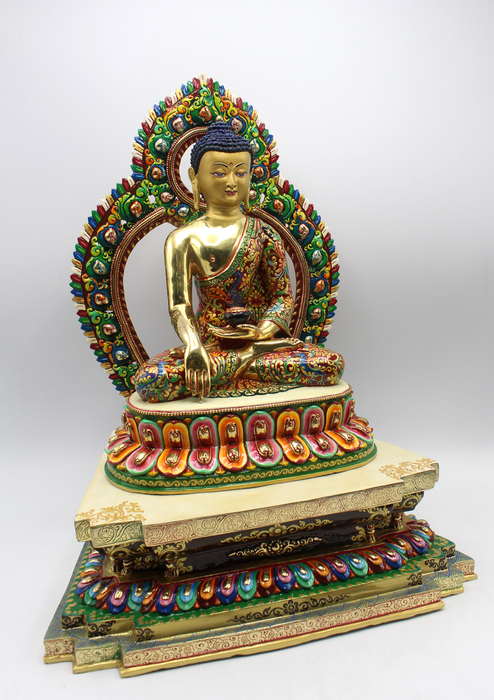 Masterarts Shakyamuni Buddha Seated on the Lotus Throne 16.5" H