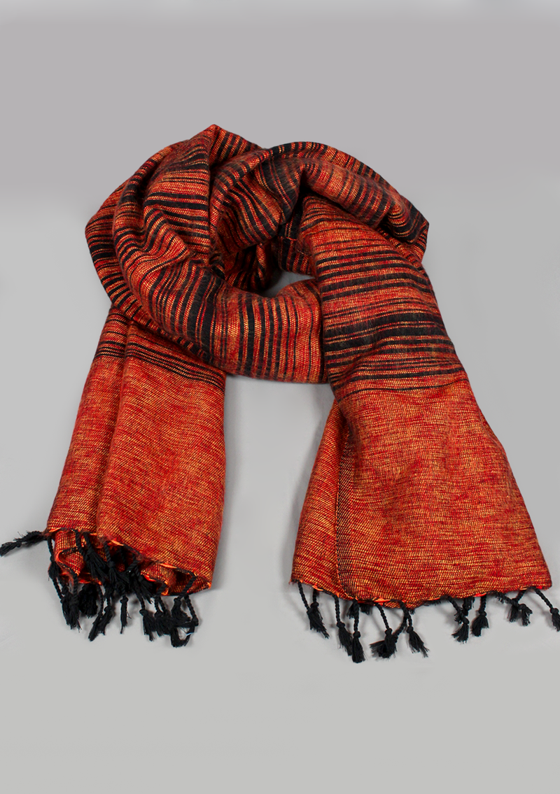 Handloomed Stripes Yak Wool Blanket - Colorful