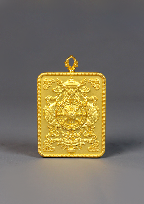 Vajrasattva Mini Thangka Amulet Pendant