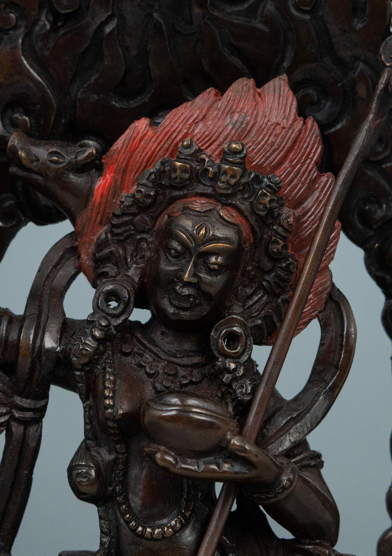 Copper Oxidized Vajrabarahi Statue