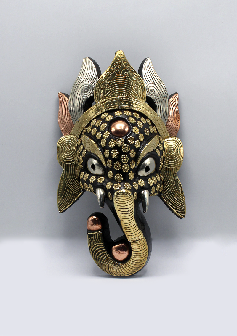 Hand Painted Ganesh Wall Hanging Mask