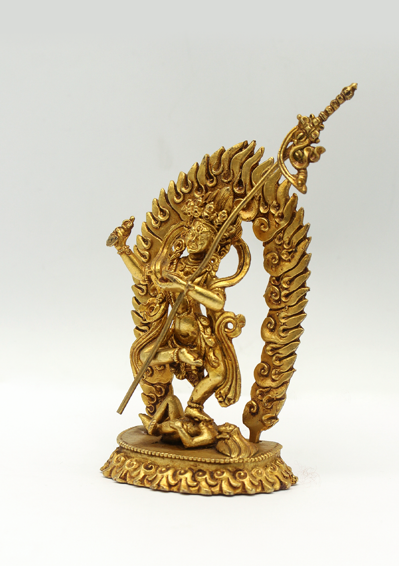 Gold Electroplated Jogini Statue 4"H