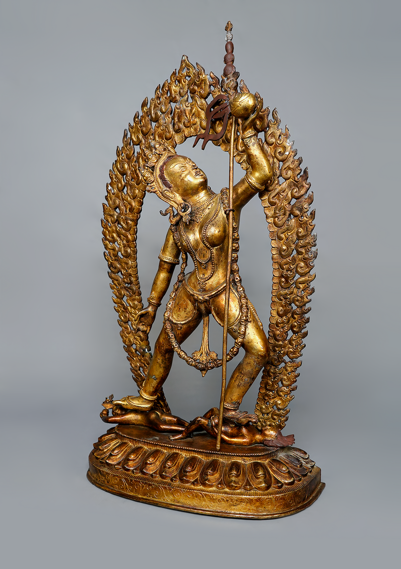 Antique Style Vajrayogini Statue – 2 Ft Handmade Tibetan Buddhist Sculpture
