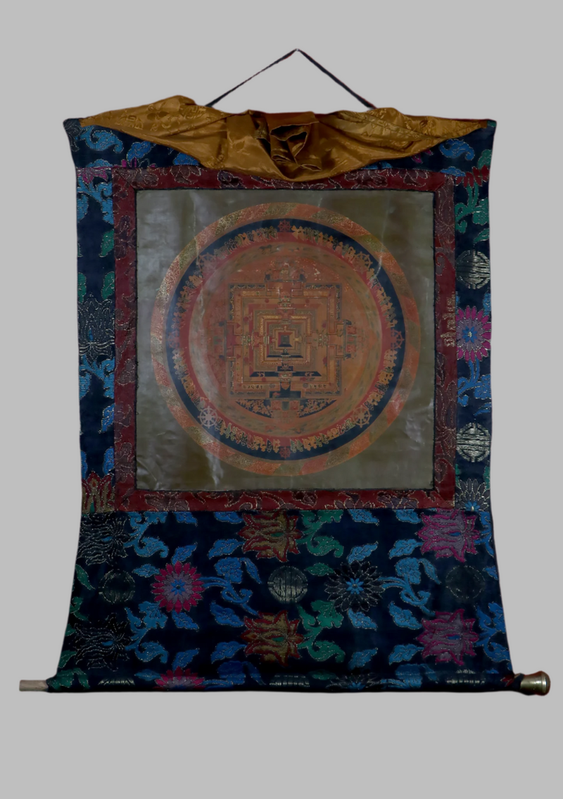 Mandala Brocade  Antique Thangka Painting