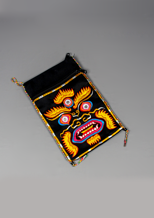 Embroidered Mahakala Travel Pouch Bag