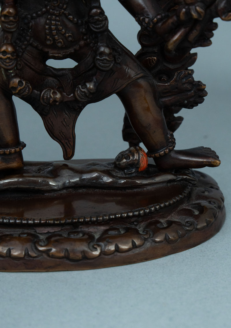 Copper Oxidized Ekajati Dakini Statue