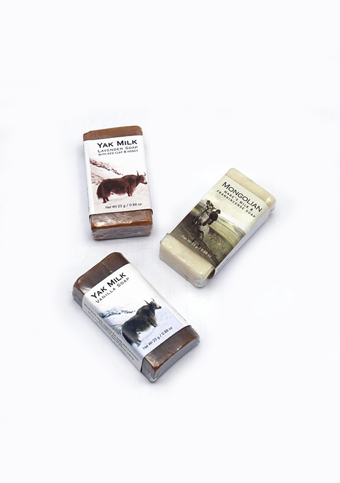 Wild Ware Yak Milk, Vanilla Soap and  Frankincense Mini Soap Set Of 3