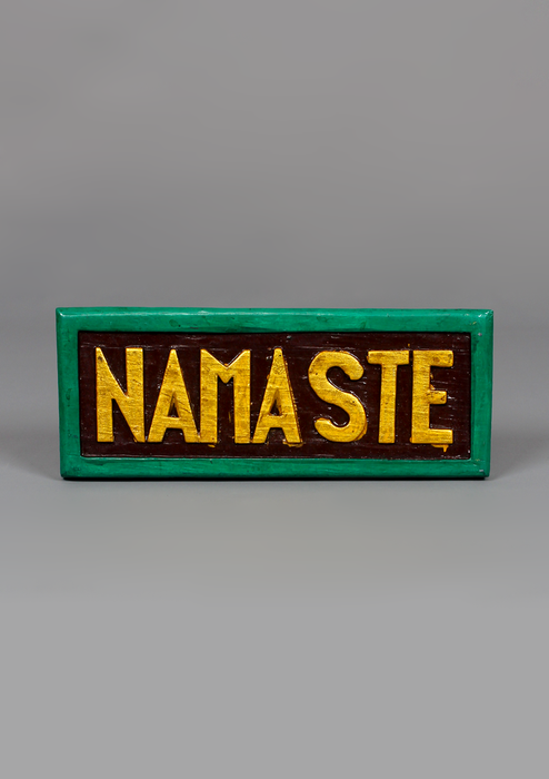 Wooden NAMASTE Door Hanging Plaque