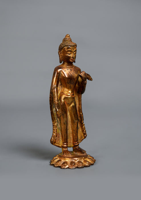Antique Style Dipankar Buddha Statue 5" H