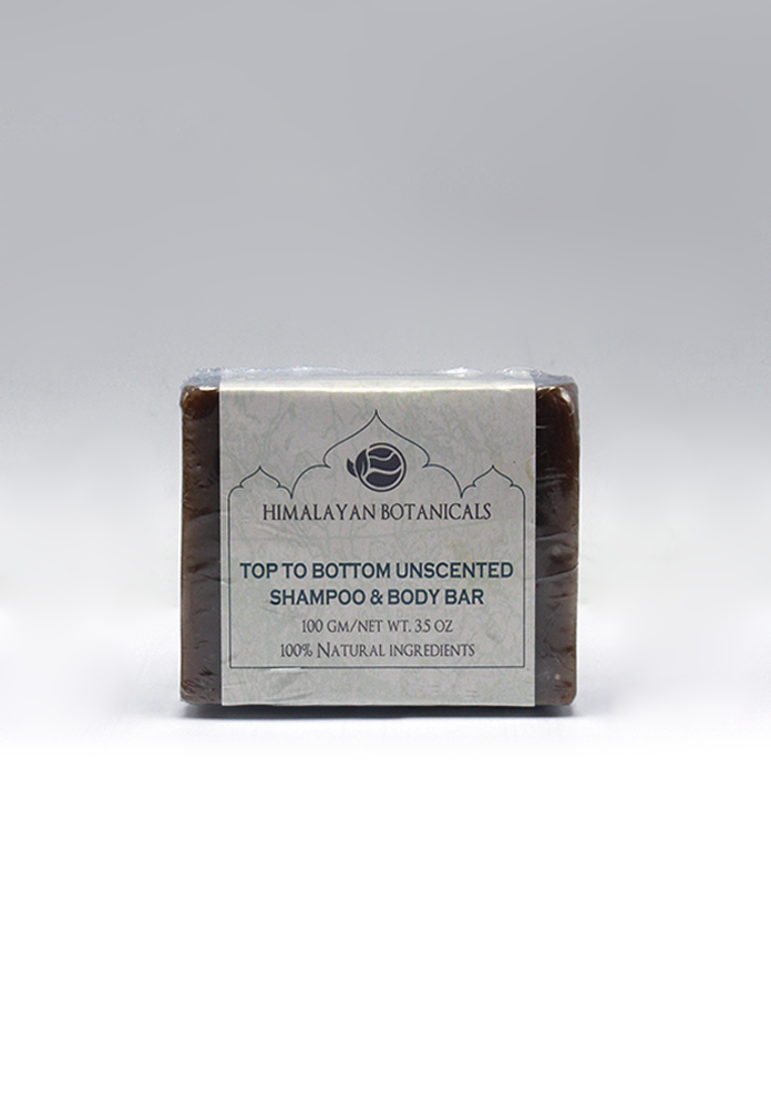 Himalayan Botanicals Top to Bottom Unscented Shampoo & Body Bar Soap