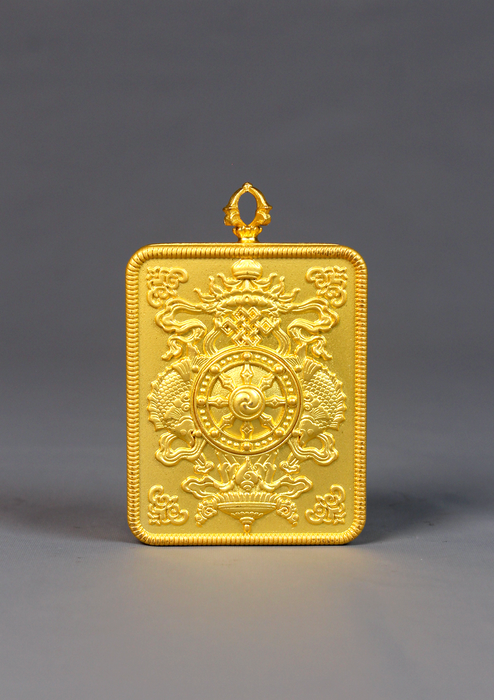 Samantabhadra Mini Thangka Amulet Pendant