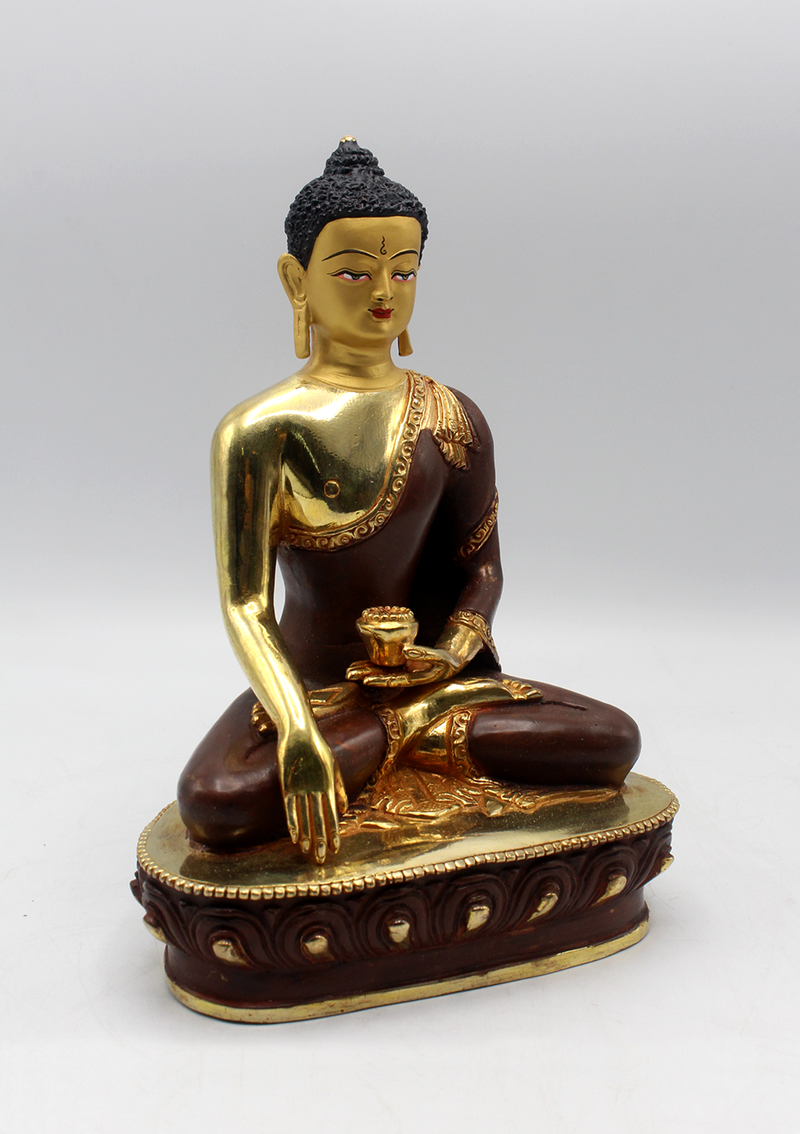 Gold Plated Shakyamuni Buddha Statue