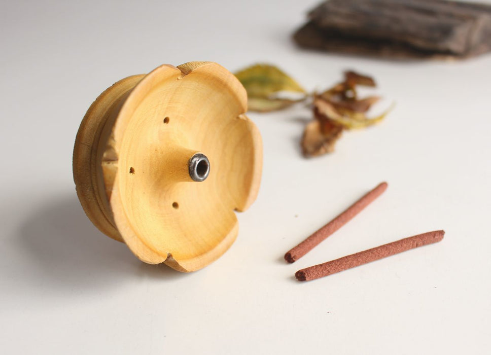 Tashi Lama Lotus Wooden Incense Burner