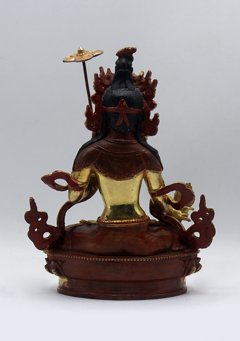 Partly Gold Plated Copper Chatra Tara 8.5" H