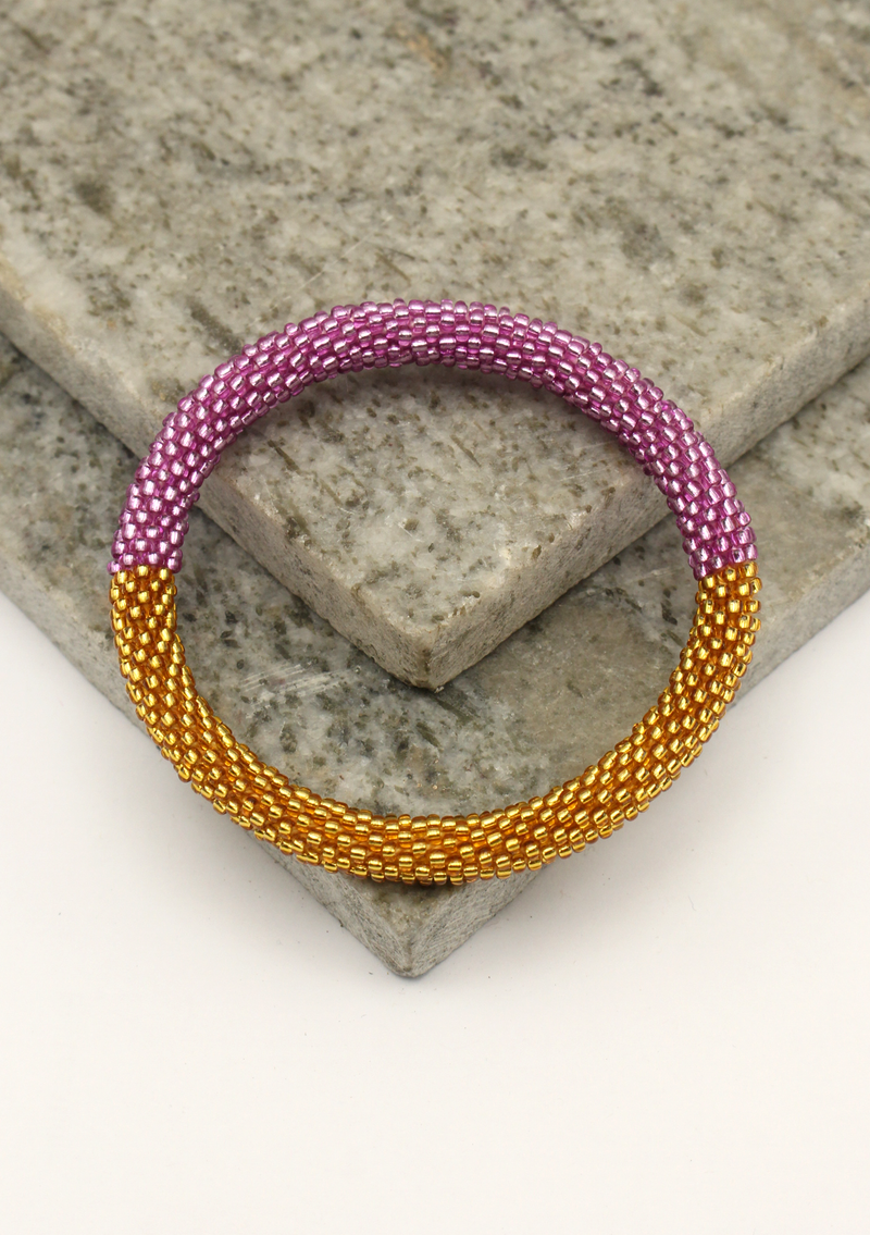 Pure Golden  Roll on  Beads Bracelet