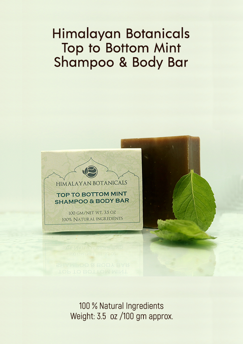 Himalayan Botanicals Top To Bottom Mint Shampoo and Body Bar