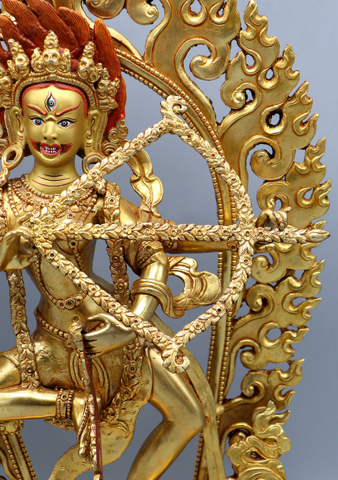 Kurukulla 24 K Gold Copper Statue 14" H